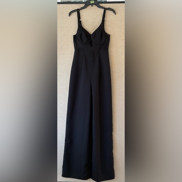 🌷NESTY GAL MESH INSERT TAILORED BANDEAU JUMPSUIT - Picture 2 of 13